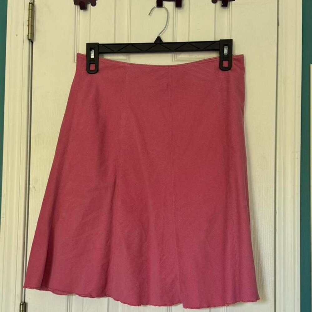 Pink Midi Corduroy Skirt